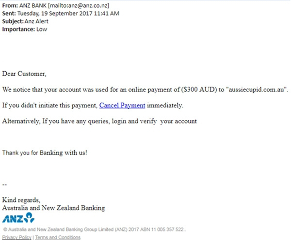 Scam email 